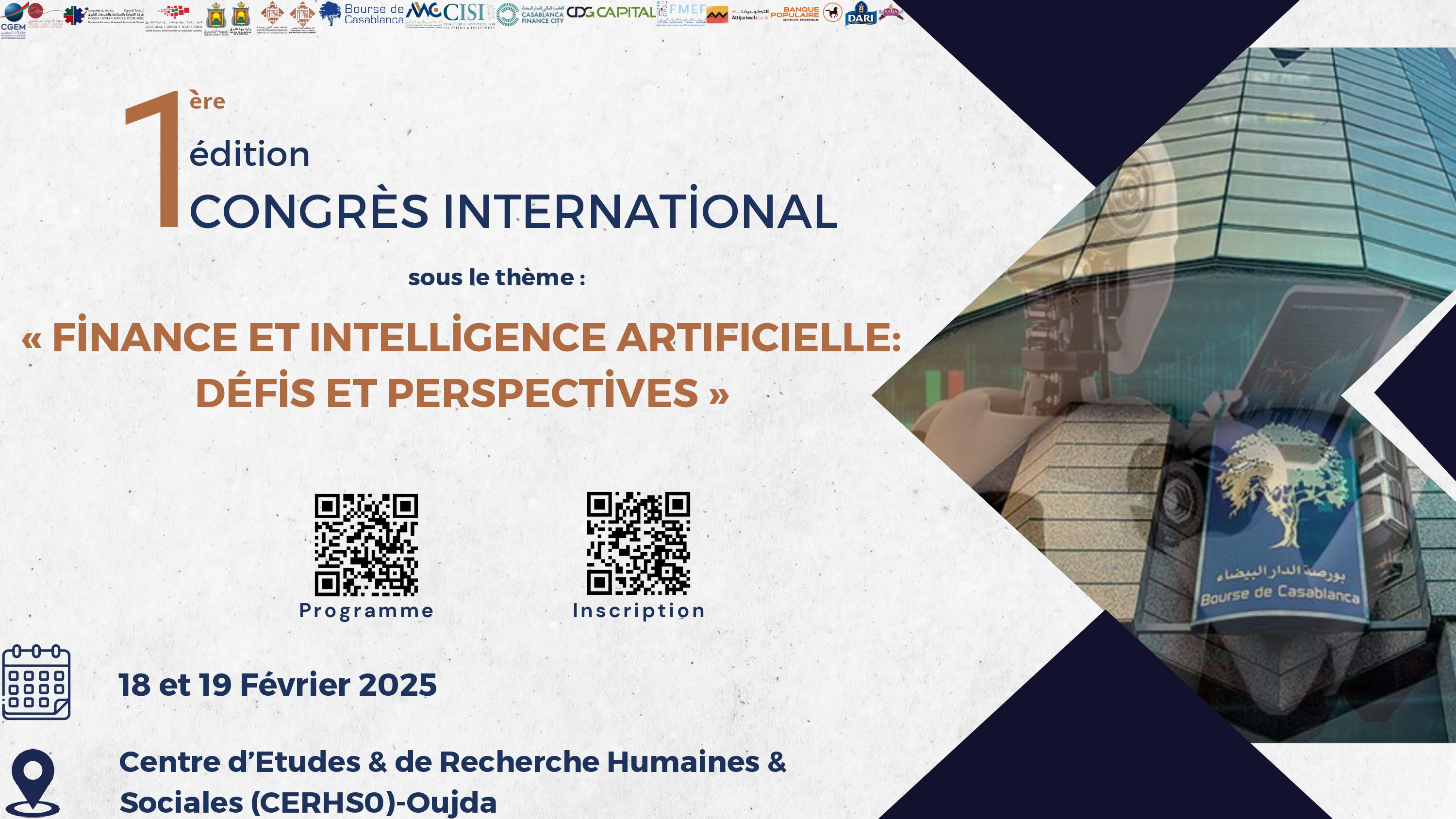 1ère Congrès international : finance et intelligence artificielle  : défis et perspectives