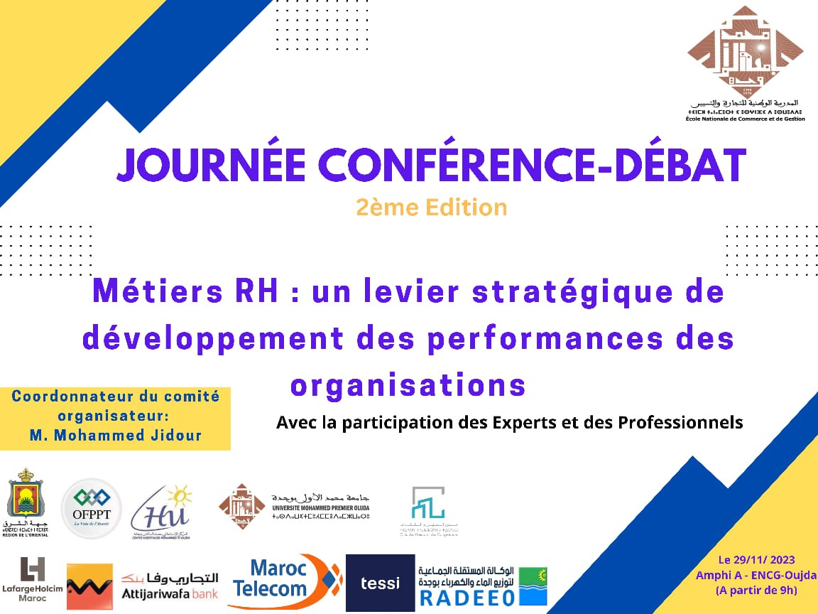 Journée conférence -Débat  2eme  Édition  Métiers RH : un levier stratégique de développement des performances des organisations