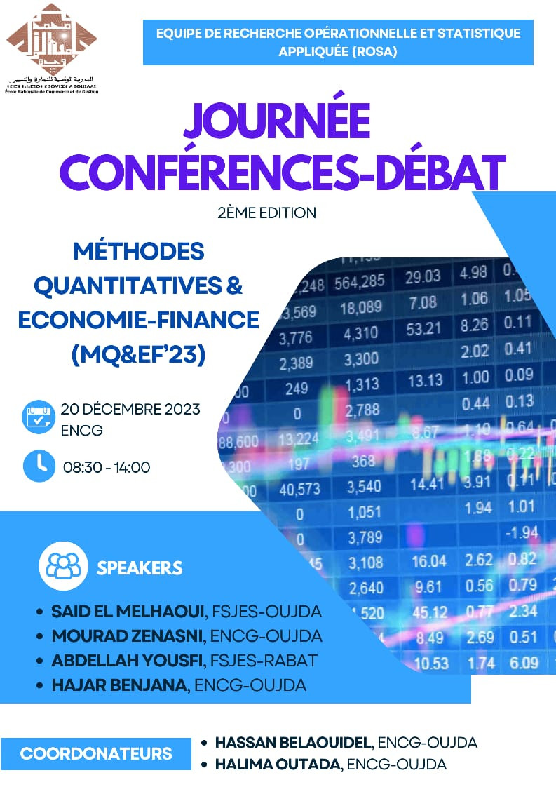 Journée Conférence-Débat   sous le thème : Méthodes Quantitatives & Économie-Finance